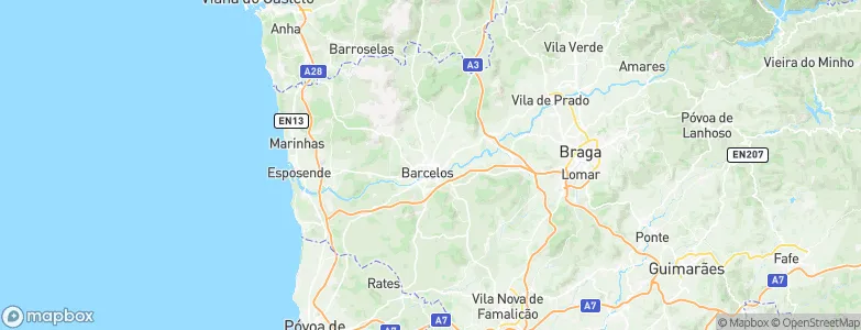 Barcelos, Portugal Map