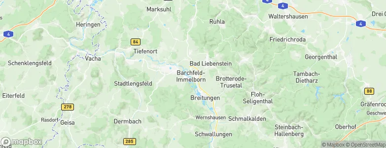 Barchfeld-Immelborn, Germany Map