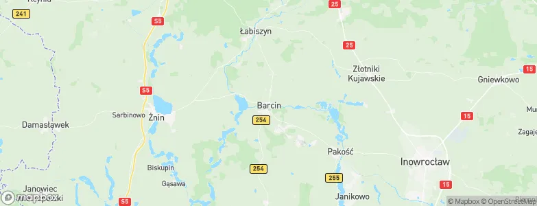 Barcin, Poland Map