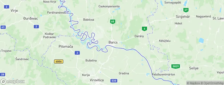 Barcs, Hungary Map