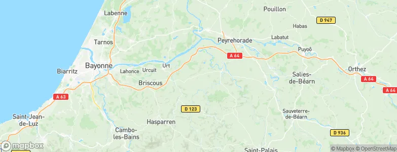 Bardos, France Map