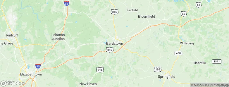 Bardstown, United States Map