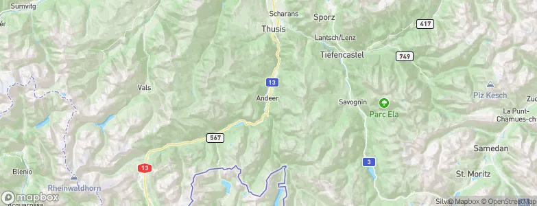 Bärenburg, Switzerland Map