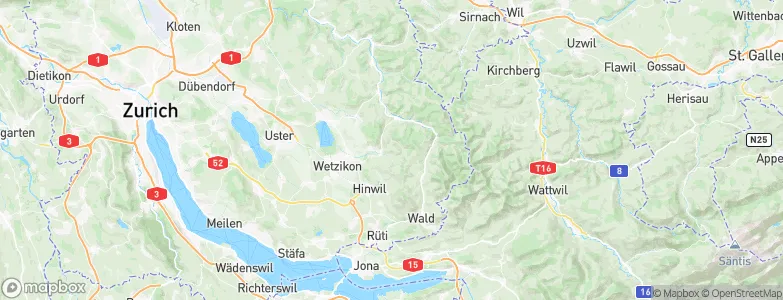 Bäretswil, Switzerland Map