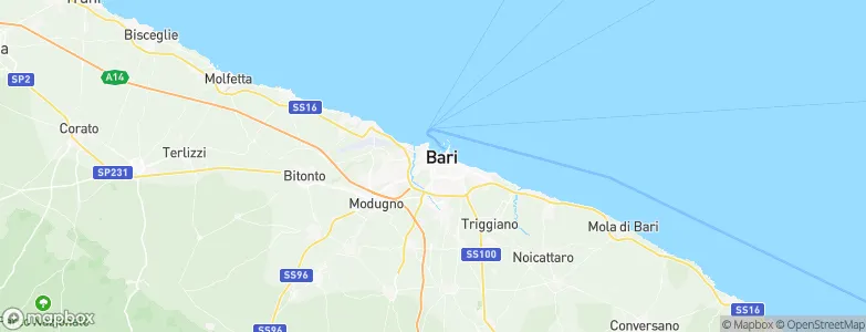 Bari, Italy Map
