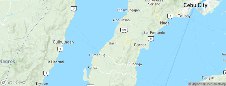 Barili, Philippines Map