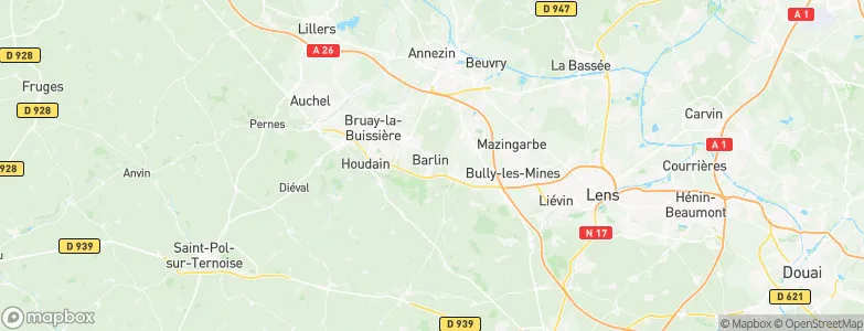 Barlin, France Map