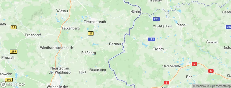 Bärnau, Germany Map
