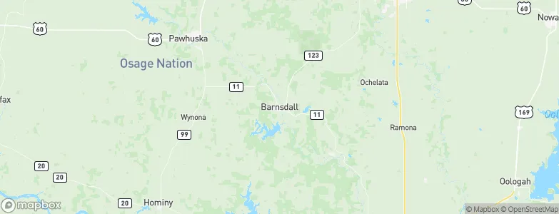 Barnsdall, United States Map
