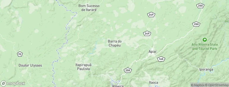 Barra do Chapéu, Brazil Map