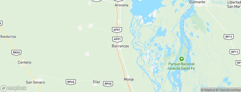 Barrancas, Argentina Map