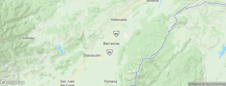 Barrancas, Colombia Map