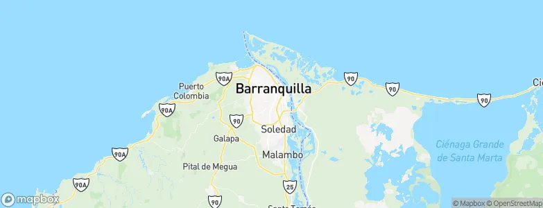 Barranquilla, Colombia Map