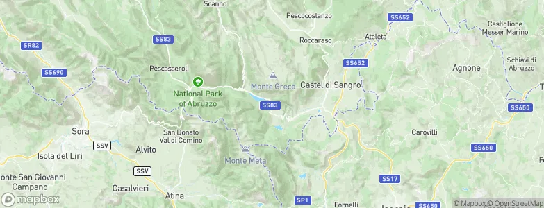 Barrea, Italy Map