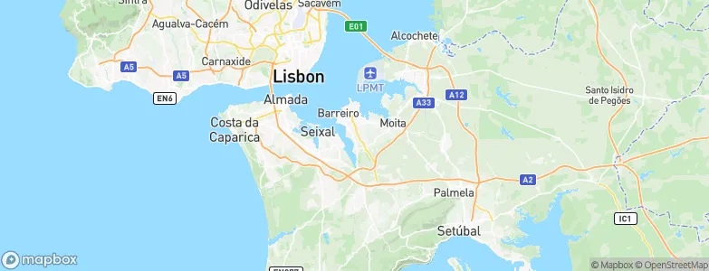 Barreiro Municipality, Portugal Map