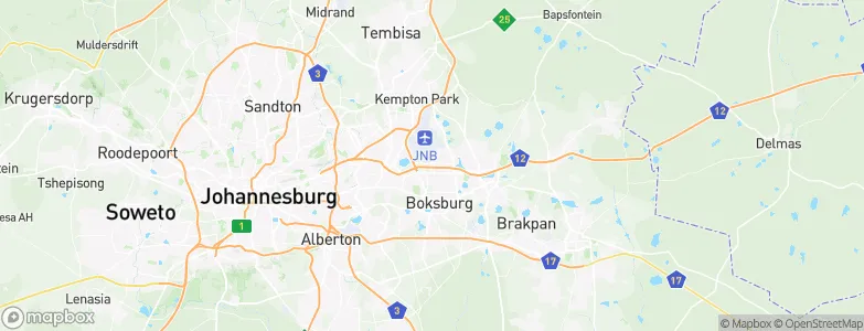 Bartlett, South Africa Map