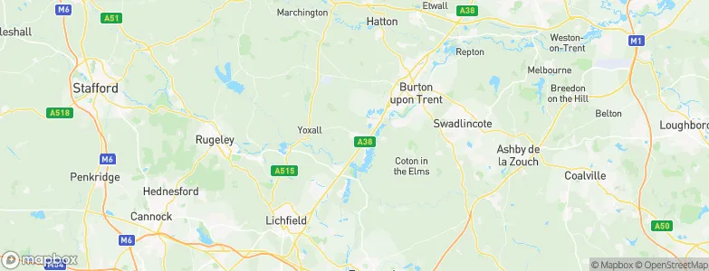 Barton under Needwood, United Kingdom Map