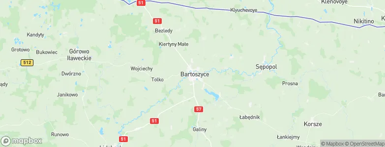 Bartoszyce, Poland Map