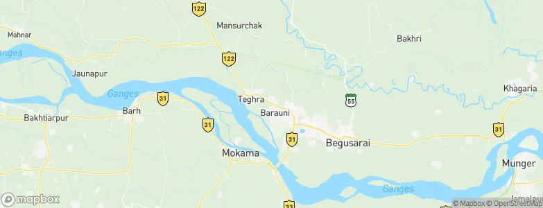 Bāruni, India Map