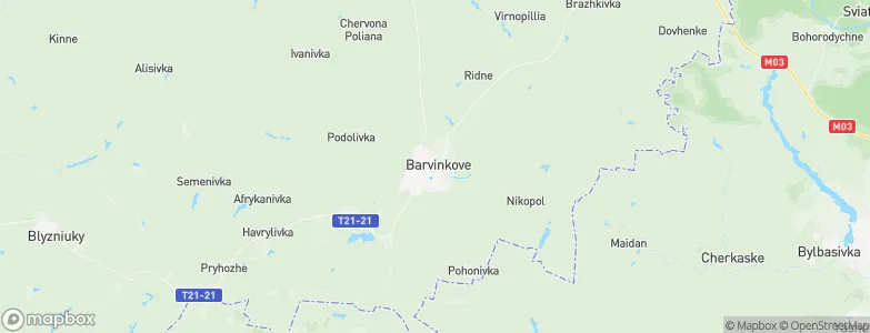 Barvinkove, Ukraine Map
