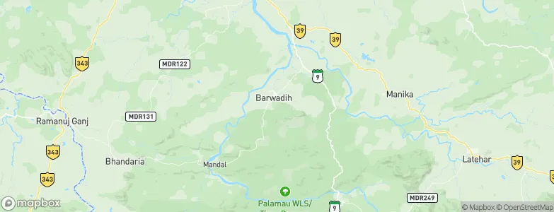 Barwādih, India Map