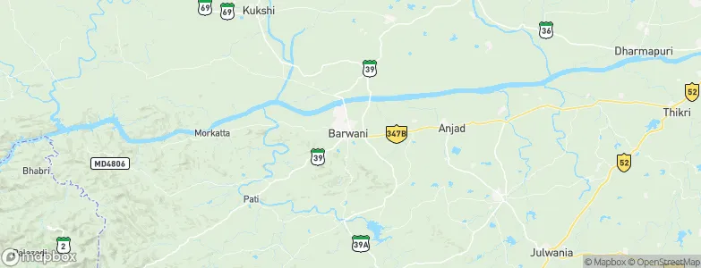Barwāni, India Map