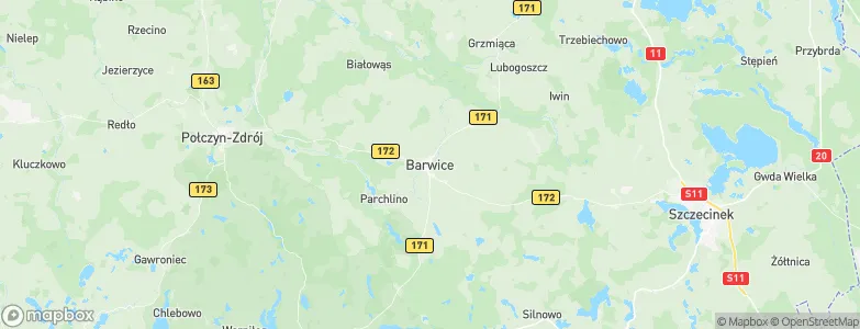 Barwice, Poland Map