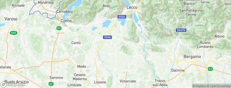 Barzanò, Italy Map