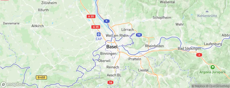 Basel-Stadt, Switzerland Map