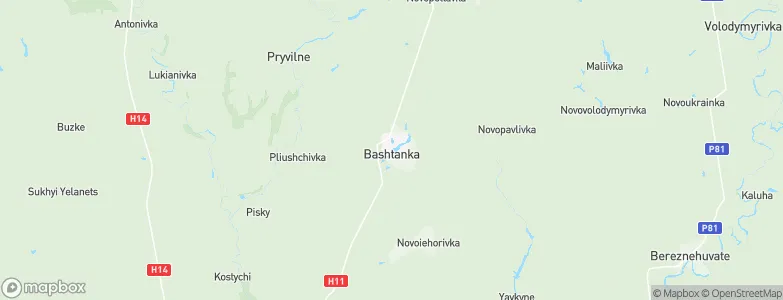 Bashtanka, Ukraine Map