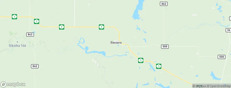 Bassano, Canada Map