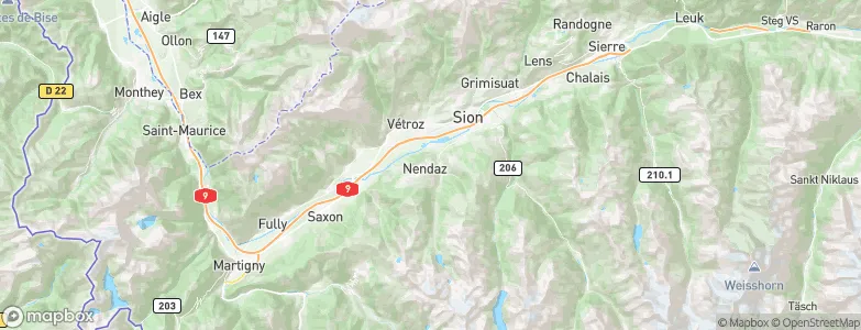 Basse-Nendaz, Switzerland Map