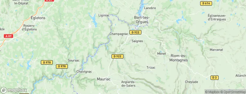 Bassignac, France Map