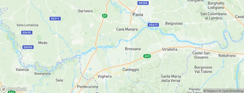 Bastida Pancarana, Italy Map