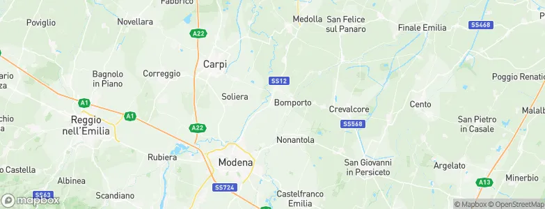 Bastiglia, Italy Map