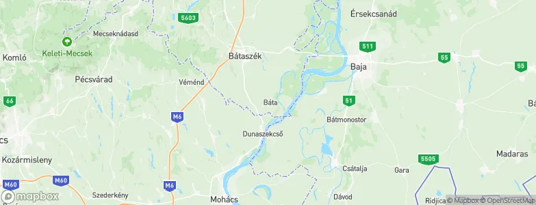 Báta, Hungary Map