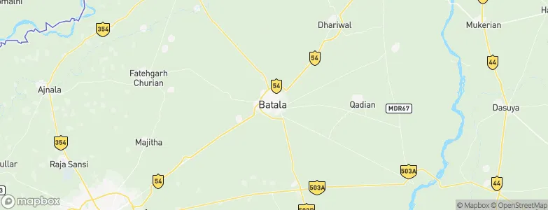 Batāla, India Map