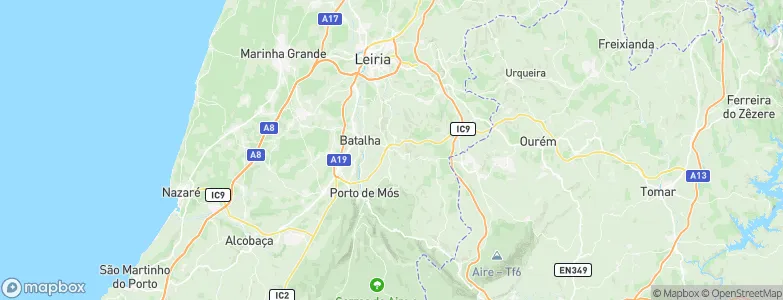 Batalha Municipality, Portugal Map