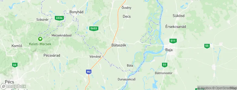 Bátaszék, Hungary Map