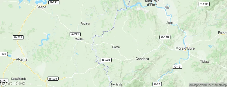 Batea, Spain Map