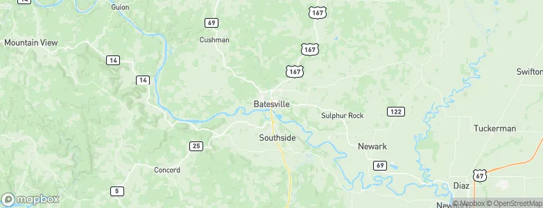 Batesville, United States Map