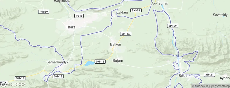 Batken, Kyrgyzstan Map