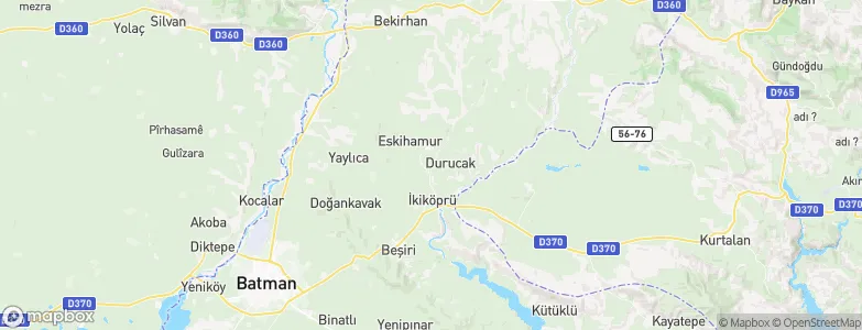 Batman Province, Turkey Map