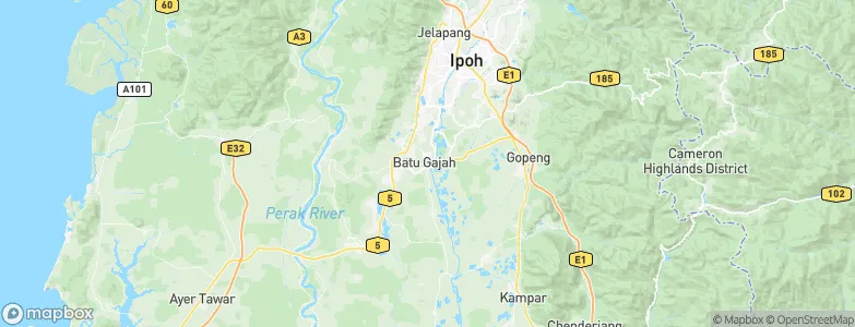 Batu Gajah, Malaysia Map