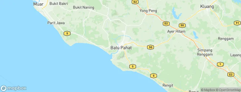 Batu Pahat, Malaysia Map