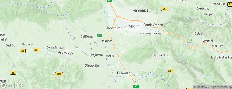 Batušinac, Serbia Map