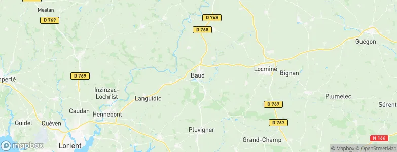 Baud, France Map