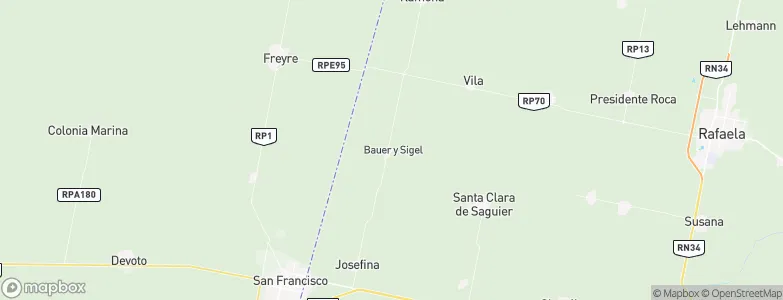 Bauer y Sigel, Argentina Map