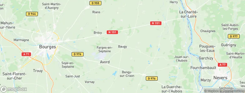 Baugy, France Map