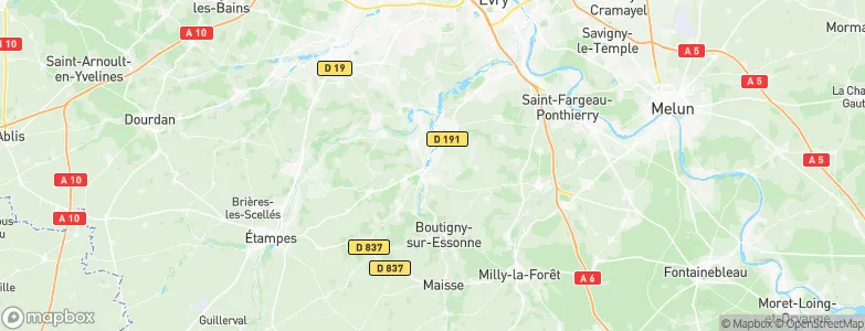 Baulne, France Map